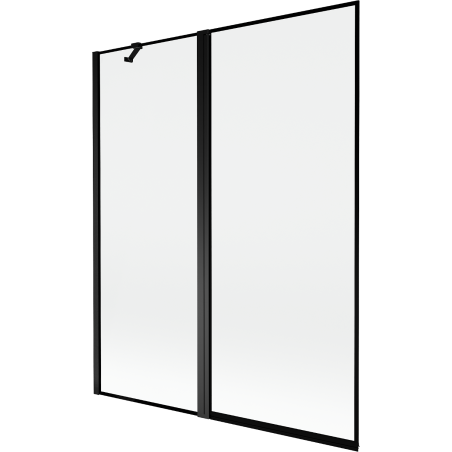 Mexen Mist paravan de cadă 2-pliabil stânga 140 x 150 cm, ramă neagră, negru - 8A9-140-011-70-70-L