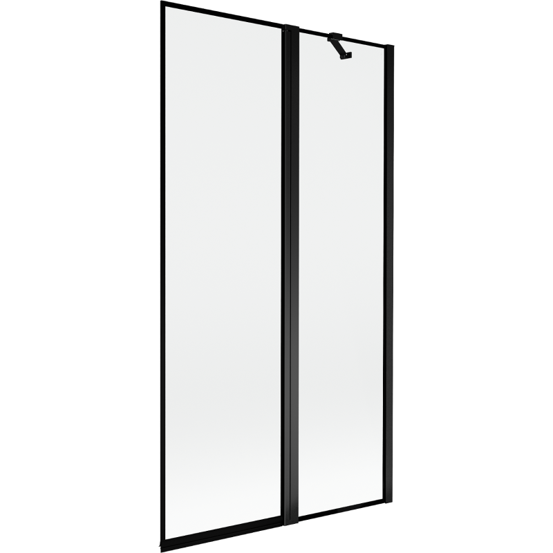 Mexen Mist kétszárnyú zuhanyfal, 100 x 150 cm, fekete keret, fekete - 8A9-100-011-70-70-P