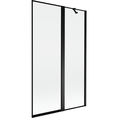 Mexen Mist kádparaván 2-szárnyú jobb 110 x 150 cm, fekete keret, fekete - 8A9-110-011-70-70-P