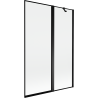 Mexen Mist paravan de duș cu 2 panouri, dreapta, 120 x 150 cm, ramă neagră, negru - 8A9-120-011-70-70-P