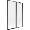 Mexen Mist paravan de duș cu 2 uși dreapta 120 x 150 cm, ramă neagră, negru - 8A9-120-011-70-70-P
