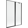 Mexen Mist paravan de duș 2-panouri dreapta 130 x 150 cm, cadru negru, negru - 8A9-130-011-70-70-P