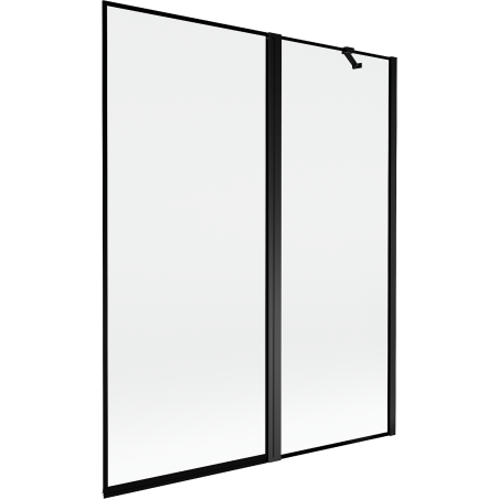 Mexen Mist dupla tolóajtós kádparaván jobb oldali szerelés 140 x 150 cm, fekete keret, fekete - 8A9-140-011-70-70-P