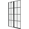 Mexen Mist paravan de baie cu 2 uși, stâng, 100 x 150 cm, grilaj negru, negru - 8A9-100-011-70-77-L