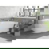 Mexen Silo cadă de colț dreaptă frezată 170 x 80 cm, albă, preaplin auriu periat - 52891708000P-55