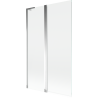Mexen Mist L fürdőkádparaván, 2-szárnyú, 110 x 150 cm, átlátszó, króm - 8A9L-110-011-01-00