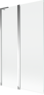 Mexen Mist L fürdőkádparaván, 2-szárnyú, 110 x 150 cm, átlátszó, króm - 8A9L-110-011-01-00