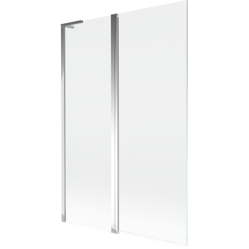 Paravan de cadă Mexen Mist L, 2-pliabil, 120 x 150 cm, transparent, crom - 8A9L-120-011-01-00