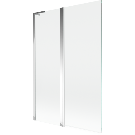 Paravan de cadă Mexen Mist L, 2-pliabil, 120 x 150 cm, transparent, crom - 8A9L-120-011-01-00