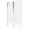Paravan de cadă Mexen Mist L, 2-pliabil, 120 x 150 cm, transparent, crom - 8A9L-120-011-01-00
