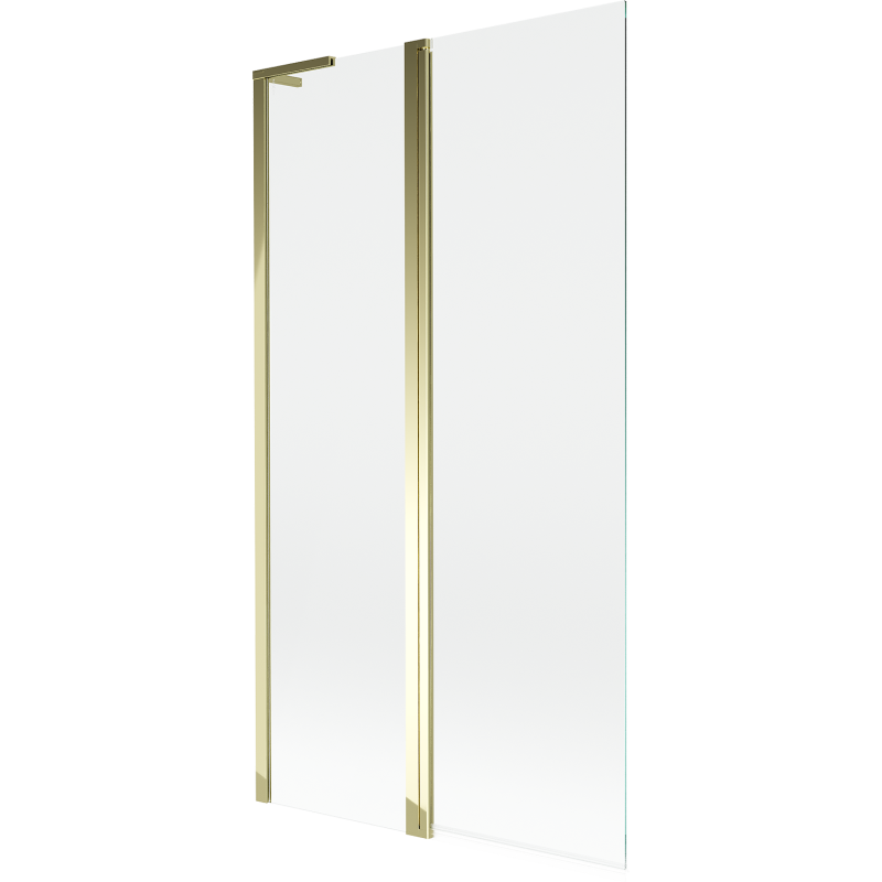 Paravan de cadă Mexen Mist L, 2-bucăți, 100 x 150 cm, transparent, auriu - 8A9L-100-011-50-00
