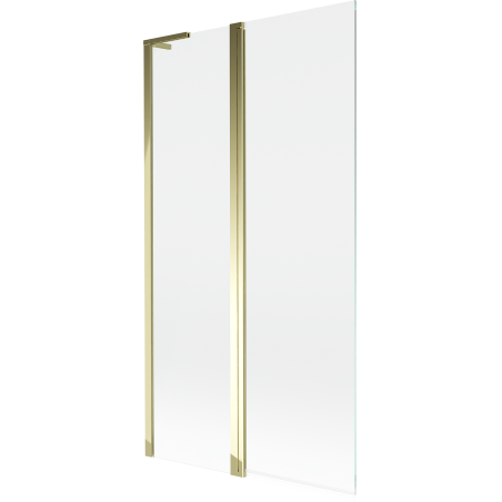 Paravan de cadă Mexen Mist L, 2-bucăți, 100 x 150 cm, transparent, auriu - 8A9L-100-011-50-00