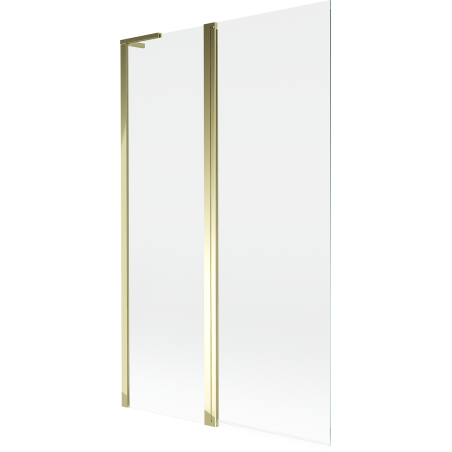 Mexen Mist L kétszárnyú kádparaván 110 x 150 cm, átlátszó, arany - 8A9L-110-011-50-00