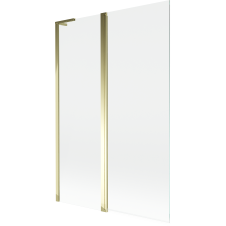 Mexen Mist L panou de cadă cu 2 uși 120 x 150 cm, transparent, auriu - 8A9L-120-011-50-00