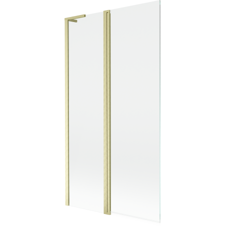 Mexen Mist L panou pentru cadă cu 2 foi 100 x 150 cm, transparent, auriu periat - 8A9L-100-011-55-00