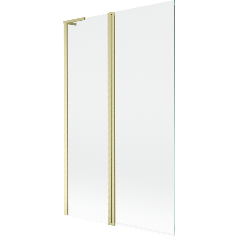Mexen Mist L paravan cadă 2-pliabil 110 x 150 cm, transparent, auriu periat - 8A9L-110-011-55-00