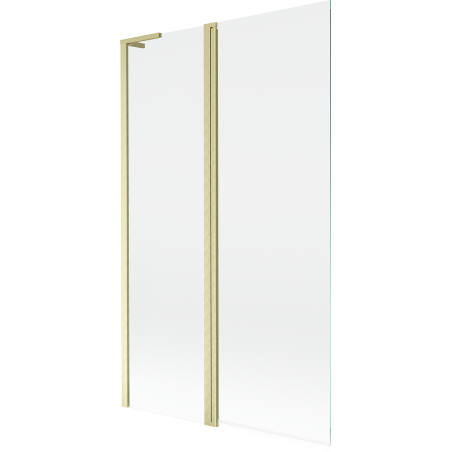 Mexen Mist L paravan cadă 2-pliabil 110 x 150 cm, transparent, auriu periat - 8A9L-110-011-55-00