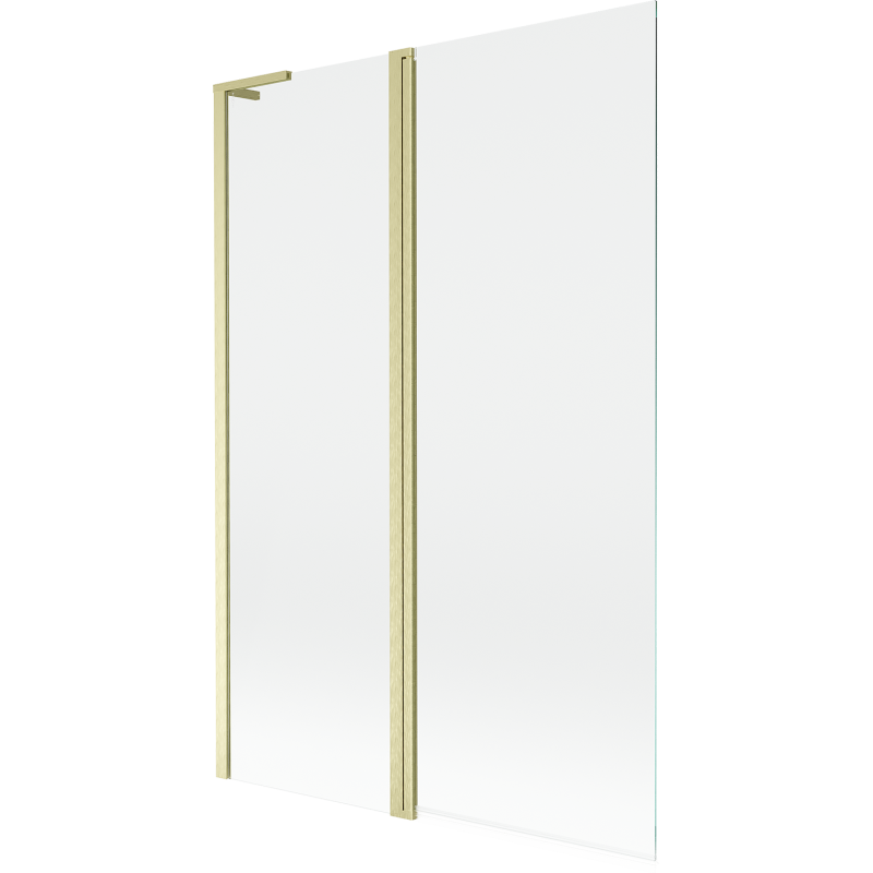 Mexen Mist L paravan cadă cu 2 uși 120 x 150 cm, transparent, auriu periat - 8A9L-120-011-55-00