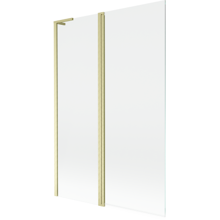 Mexen Mist L paravan cadă cu 2 uși 120 x 150 cm, transparent, auriu periat - 8A9L-120-011-55-00