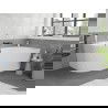 Mexen Silo cadă de baie freestanding colțară dreaptă cu riflaje 170 x 80 cm, albă, preaplin negru - 52891708000P-70