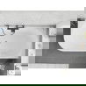 Mexen Silo cadă de baie freestanding colțară dreaptă cu riflaje 170 x 80 cm, albă, preaplin negru - 52891708000P-70