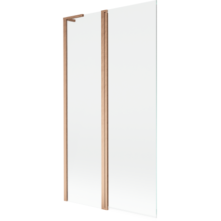 Mexen Mist L paravan de cadă cu 2 uși 100 x 150 cm, transparent, cupru periat - 8A9L-100-011-65-00