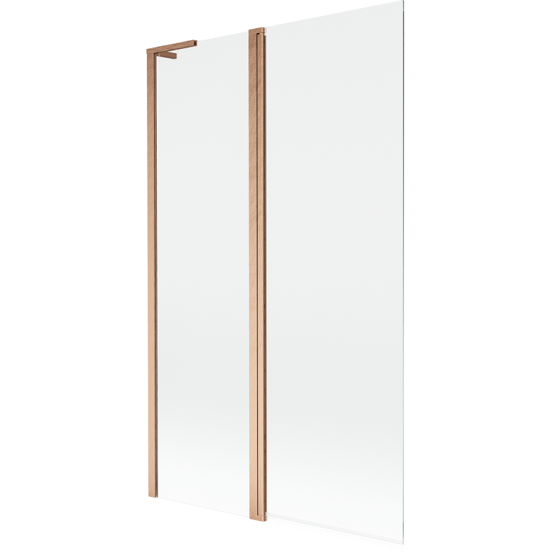 Mexen Mist L paravan de cada 2-panel 110 x 150 cm, transparent, cupru periat - 8A9L-110-011-65-00