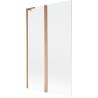 Mexen Mist L paravan de cada 2-panel 110 x 150 cm, transparent, cupru periat - 8A9L-110-011-65-00