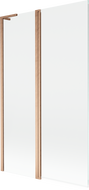 Mexen Mist L ecran de baie 2-panouri 110 x 150 cm, transparent, cupru periat - 8A9L-110-011-65-00