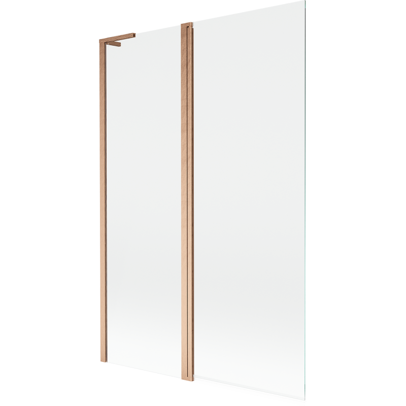 Mexen Mist L paravan de duș cu 2 canaturi 120 x 150 cm, transparent, cupru periat - 8A9L-120-011-65-00