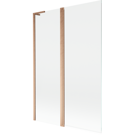 Mexen Mist L paravan de duș cu 2 canaturi 120 x 150 cm, transparent, cupru periat - 8A9L-120-011-65-00