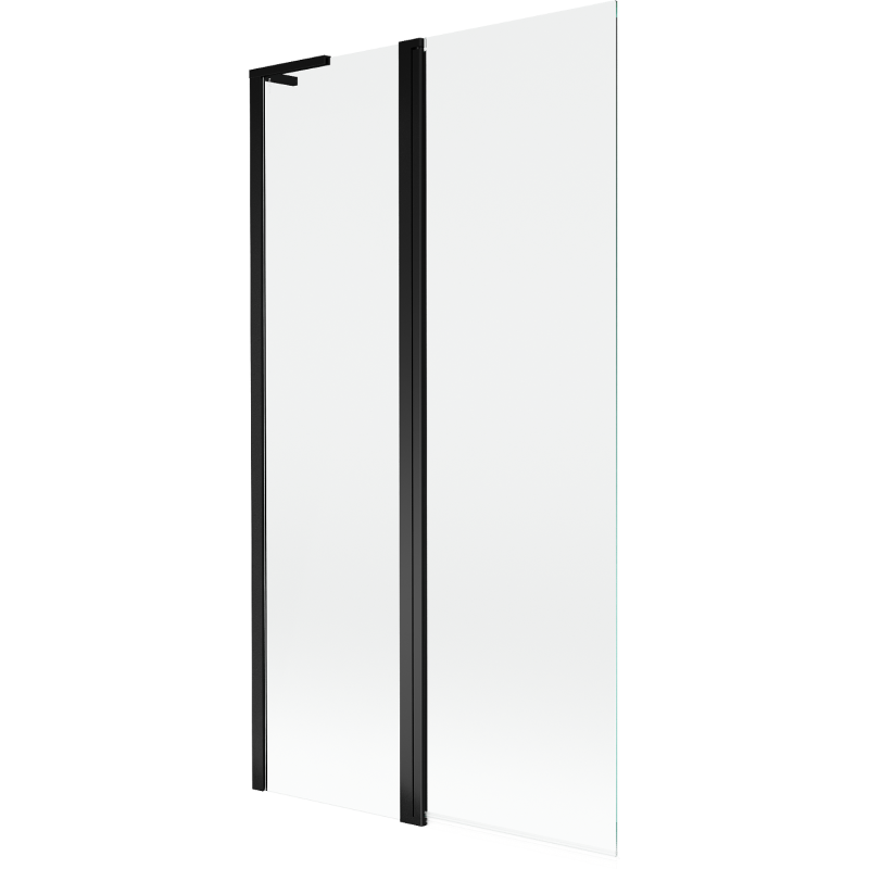 Mexen Mist L kádparaván 2-szárnyú 100 x 150 cm, átlátszó, fekete - 8A9L-100-011-70-00