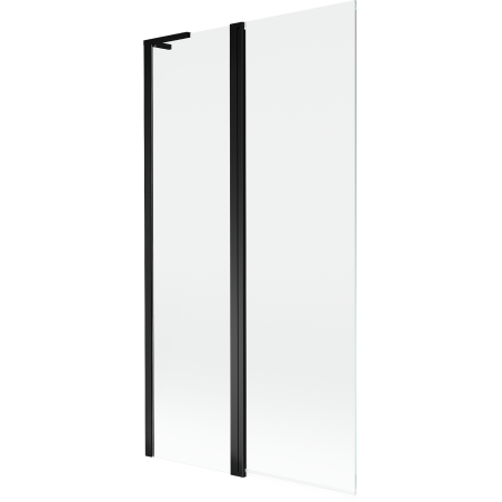 Mexen Mist L kádparaván 2-szárnyú 100 x 150 cm, átlátszó, fekete - 8A9L-100-011-70-00