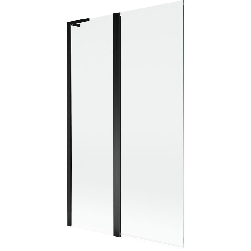 Mexen Mist L 2-szárnyú kádparaván 110 x 150 cm, átlátszó, fekete - 8A9L-110-011-70-00
