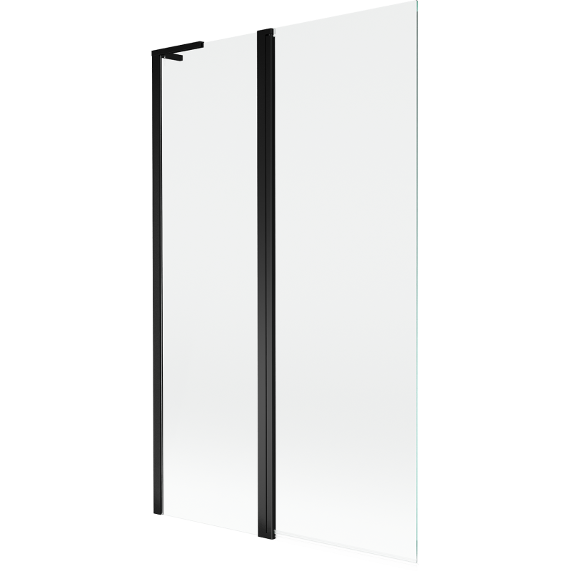Mexen Mist L ecran cadă cu 2 panouri 110 x 150 cm, transparent, negru - 8A9L-110-011-70-00