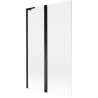 Mexen Mist L ecran cadă cu 2 panouri 110 x 150 cm, transparent, negru - 8A9L-110-011-70-00