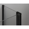Mexen Mist L paravan cadă de baie 2-panouri 110 x 150 cm, transparent, negru - 8A9L-120-011-70-00