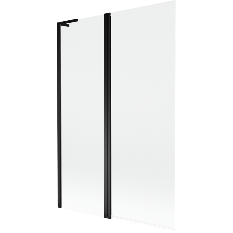 Mexen Mist L paravan cadă cu 2 panouri 120 x 150 cm, transparent, negru - 8A9L-120-011-70-00