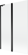 Mexen Mist L paravan de cadă cu 2 uși 110 x 150 cm, transparent, negru - 8A9L-120-011-70-00