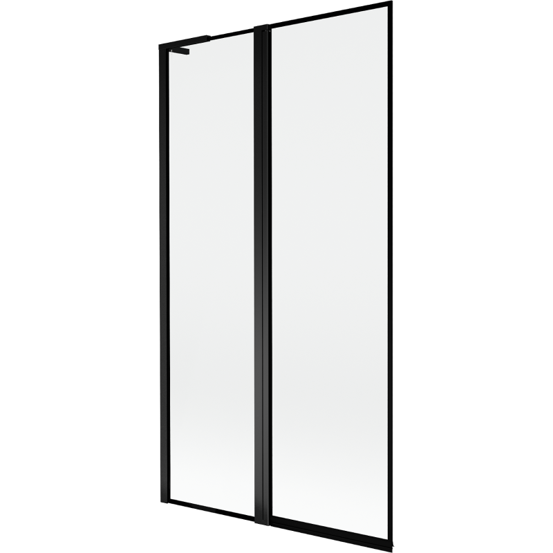 Mexen Mist L fürdőkádparaván 2-szárnyú bal 100 x 150 cm, fekete keret, fekete - 8A9L-100-011-70-70-L