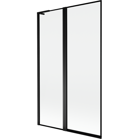 Mexen Mist L kádfal 2-szárnyú balos 110 x 150 cm, fekete kerettel, fekete - 8A9L-110-011-70-70-L