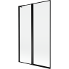 Mexen Mist L kádfal 2-szárnyú balos 110 x 150 cm, fekete kerettel, fekete - 8A9L-110-011-70-70-L
