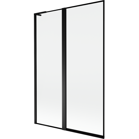 Mexen Mist L balos paraván 2-szárnyú bal 120 x 150 cm, fekete keret, fekete - 8A9L-120-011-70-70-L