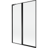 Mexen Mist L balos paraván 2-szárnyú bal 120 x 150 cm, fekete keret, fekete - 8A9L-120-011-70-70-L