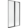 Mexen Mist L paravan de baie 2 canaturi dreapta 100 x 150 cm, cadru negru, negru - 8A9L-100-011-70-70-P