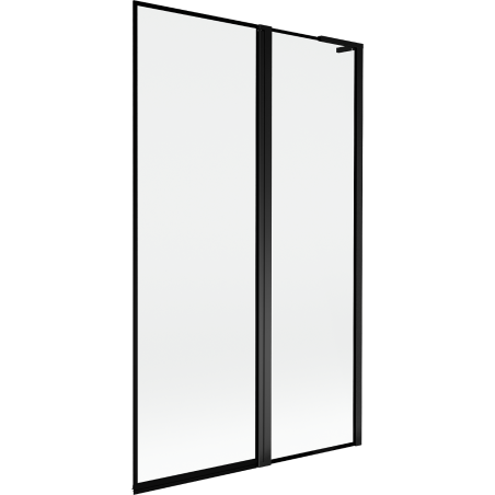 Mexen Mist L 2-szárnyas kádparaván, jobbos, 110 x 150 cm, fekete keret, fekete - 8A9L-110-011-70-70-P