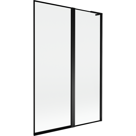 Mexen Mist L kádparaván 2-szárnyú jobb 120 x 150 cm, fekete keret, fekete - 8A9L-120-011-70-70-P