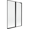 Mexen Mist L kádparaván 2-szárnyú jobb 120 x 150 cm, fekete keret, fekete - 8A9L-120-011-70-70-P