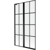 Mexen Mist L kádparaván 2-szárnyas bal 100 x 150 cm, fekete rács, fekete - 8A9L-100-011-70-77-L