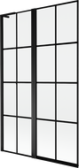 Mexen Mist L paravan de baie cu 2 uși stânga 110 x 150 cm, grilaj negru, negru - 8A9L-110-011-70-77-L